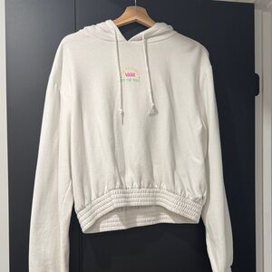 Vans Women's Off-White Hoodie with Logo